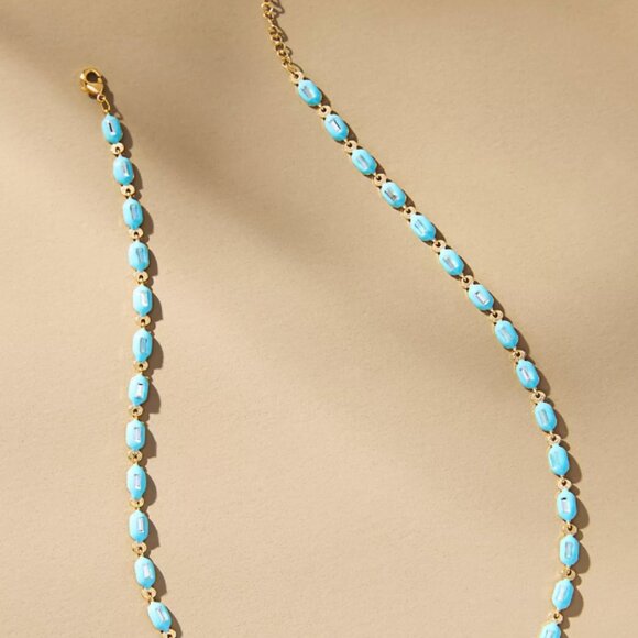 Anthropologie Sporty Epoxy Necklace - Picture 1 of 5